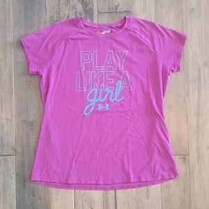 Under Armour Play Like A Girl Shirt - Youth/Girls XL